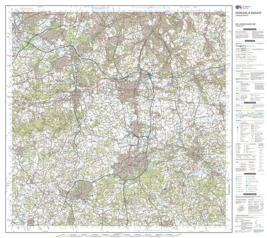 Landranger 187 Dorking, Reigate & Crawley Map With Digital Version
