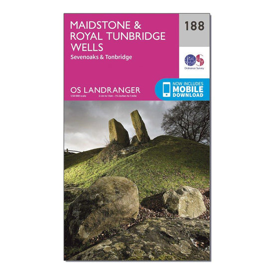 Landranger 188 Maidstone & Royal Tunbridge Wells Map With Digital Version