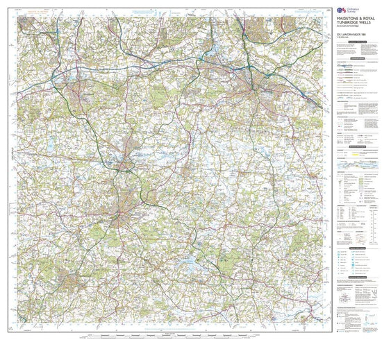 Landranger 188 Maidstone & Royal Tunbridge Wells Map With Digital Version
