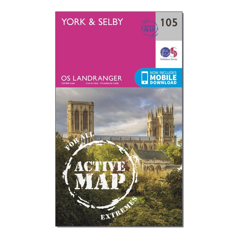 Landranger Active 105 York & Selby Map With Digital Version