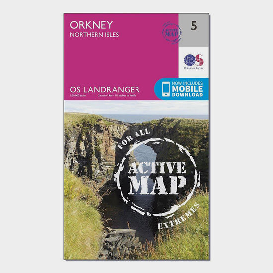 Landranger Active 5 Orkney  Northern Isles Map With Digital Version