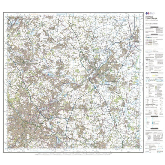 Landranger Active 111 Sheffield & Doncaster, Rotherham, Barnsley & Thorne Map With Digital Version