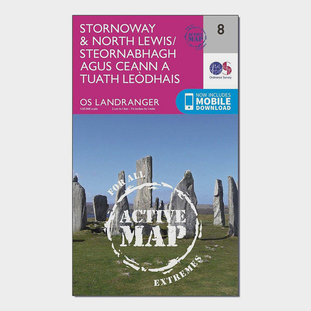 Landranger Active 8 Stornoway & North Lewis Map With Digital Version