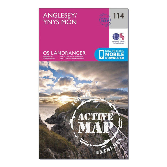 Landranger Active 114 Anglesey Map With Digital Version