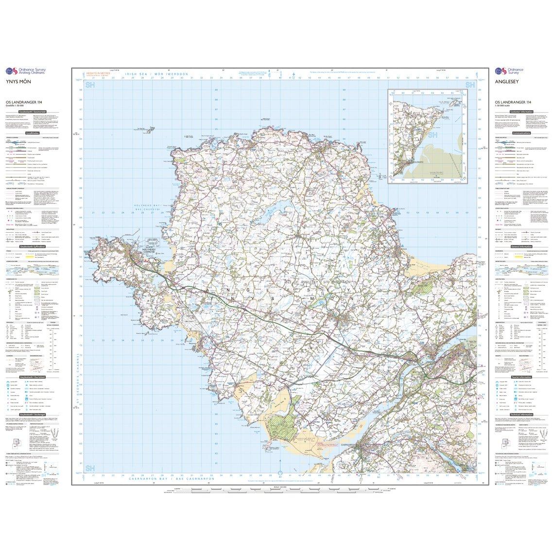 Landranger Active 114 Anglesey Map With Digital Version