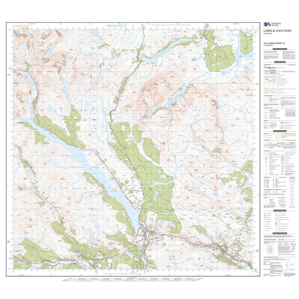 Landranger Active 16 Loch Assynt, Lochinver & Kylesku Map With Digital Version