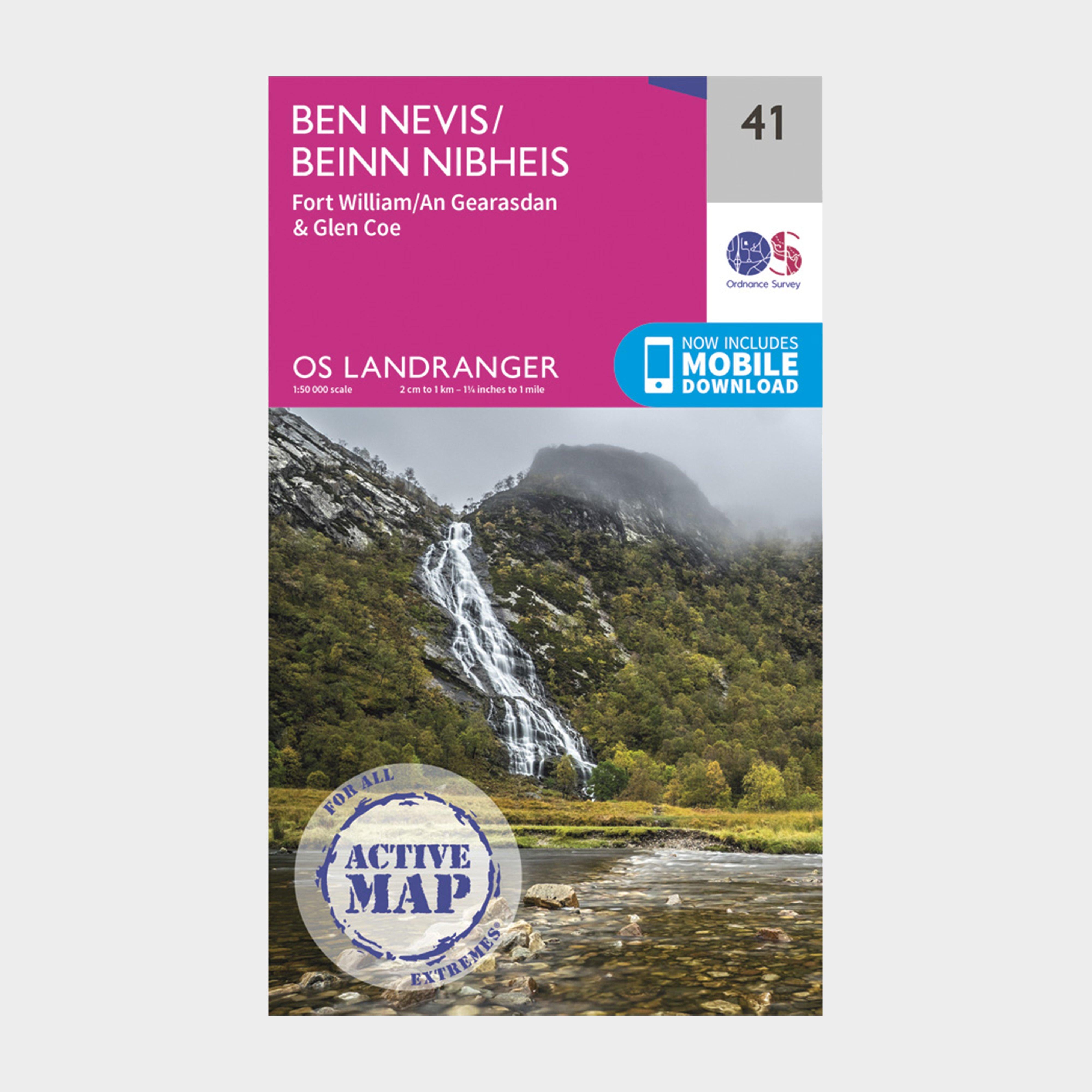 Landranger Active 41 Ben Nevis, Fort William & Glen Coe Map With Digital Version