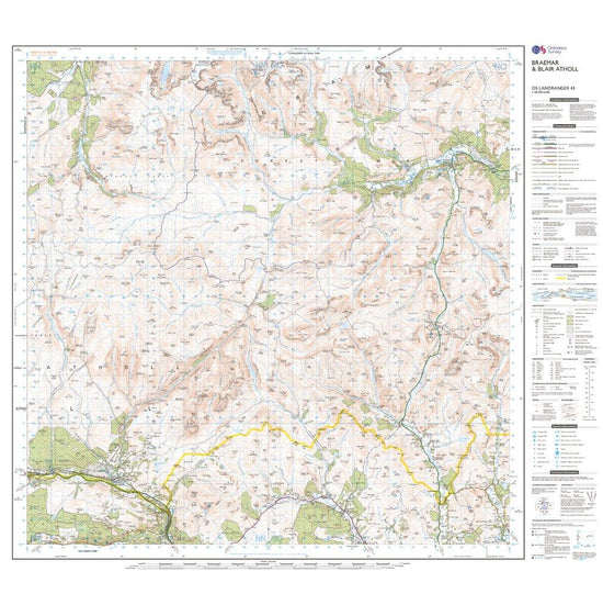Landranger Active 43 Braemar & Blair Atholl Map With Digital Version