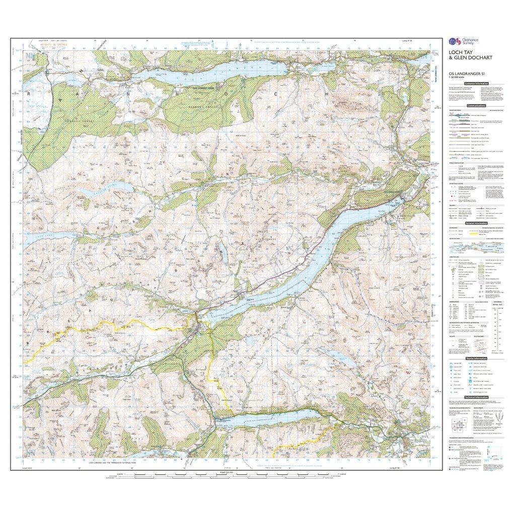 Landranger Active 51 Loch Tay & Glen Dochart Map With Digital Version