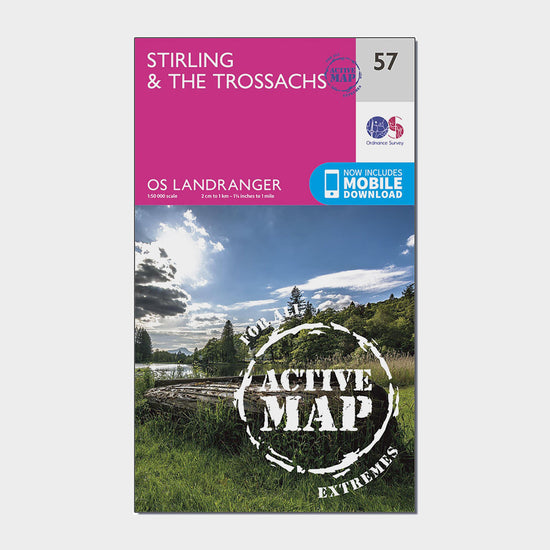 Landranger Active 57 Stirling & The Trossachs Map With Digital Version