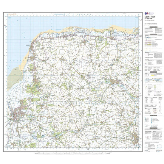 Landranger Active 132 North West Norfolk, King's Lynn & Fakenham Map With Digital Version