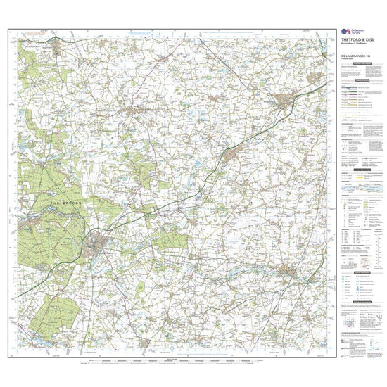 Landranger Active 144 Thetford & Diss, Breckland & Wymondham Map With Digital Version