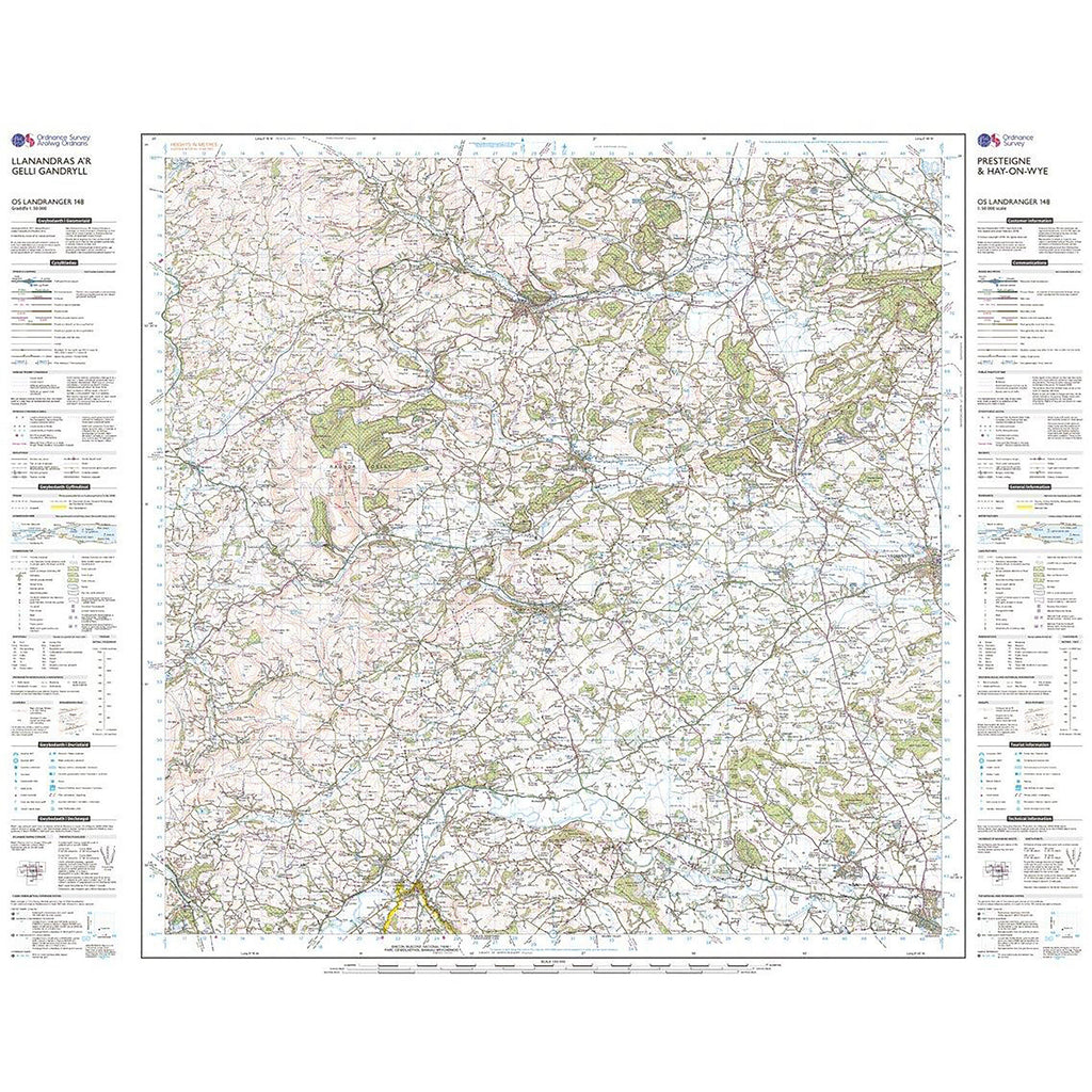 Landranger Active 148 Presteigne & Hay-on-Wye Map With Digital Version