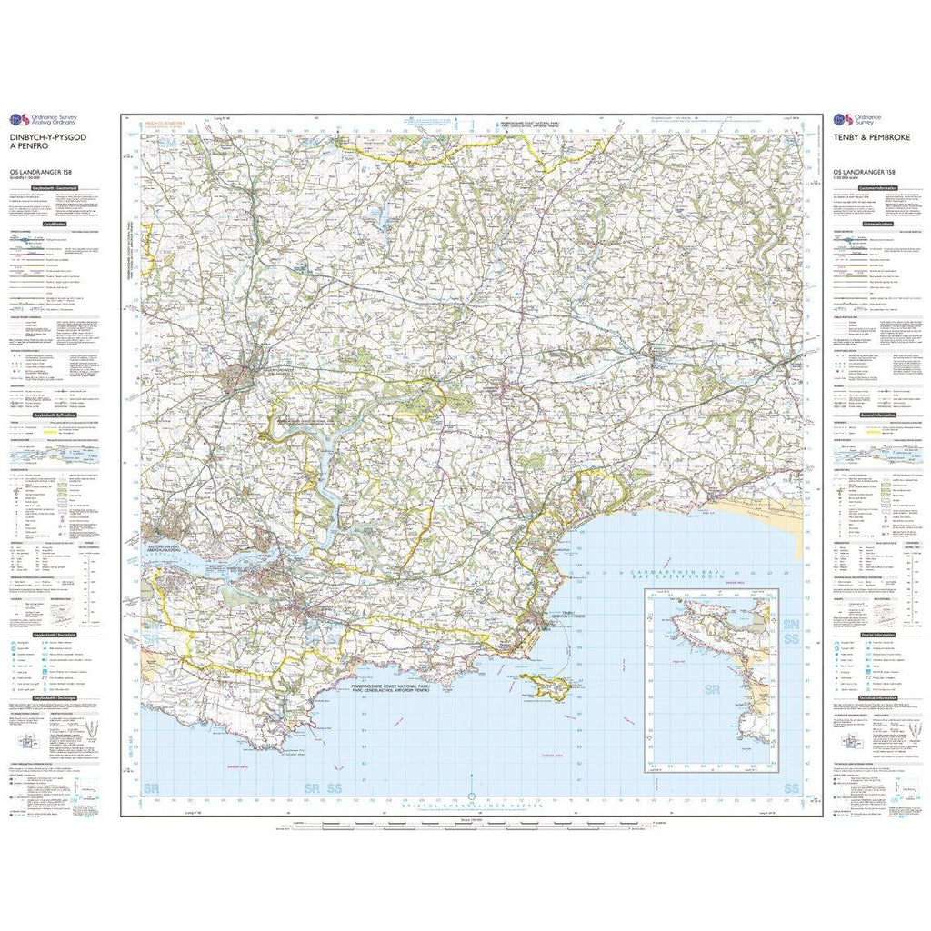 Landranger Active 158 Tenby & Pembroke Map With Digital Version