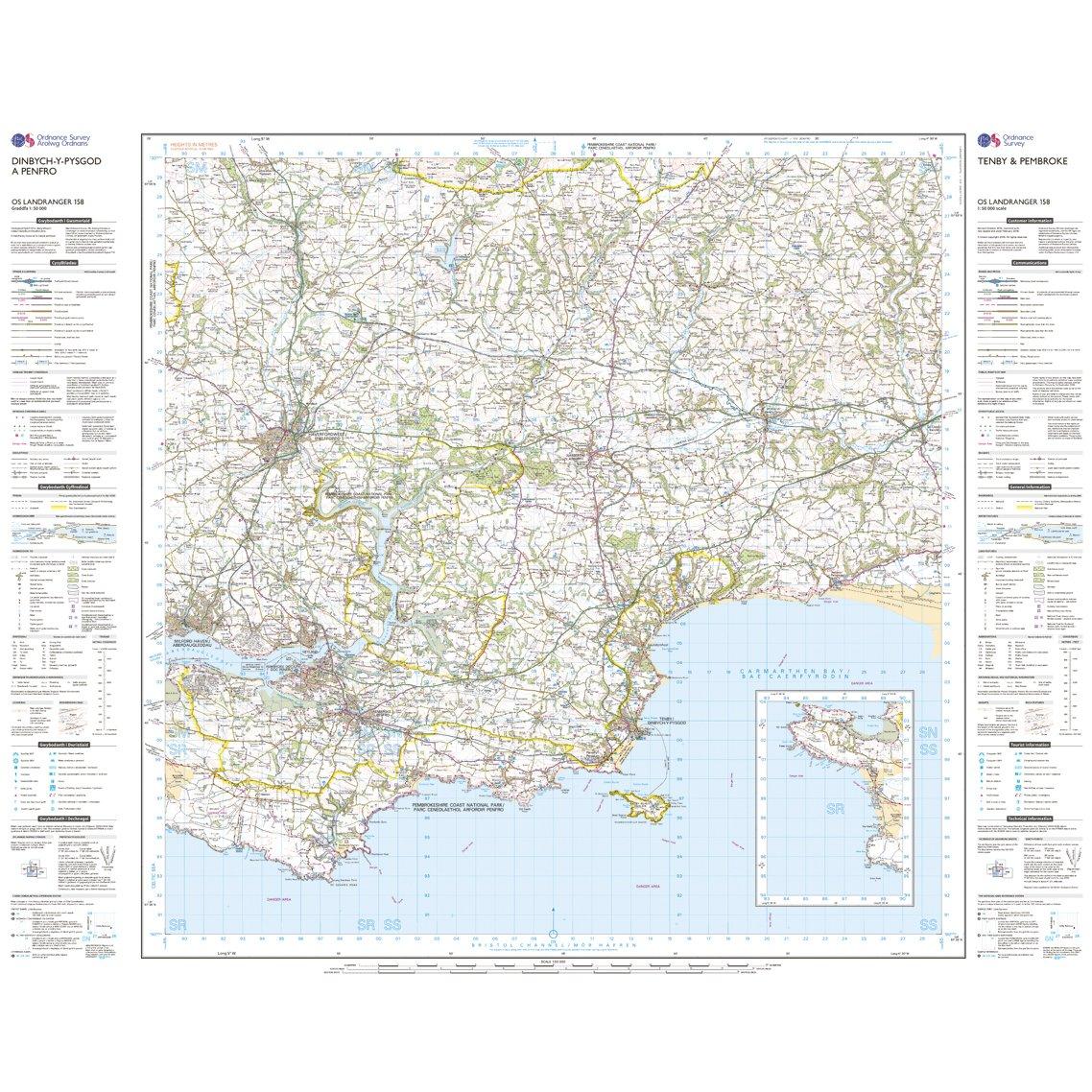 Landranger Active 158 Tenby & Pembroke Map With Digital Version