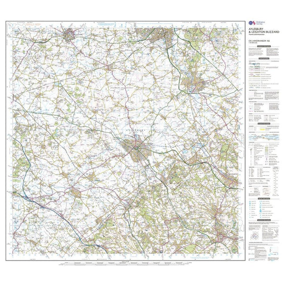 Landranger Active 165 Aylesbury, Leighton Buzzard, Thame & Berkhamstead Map With Digital Version