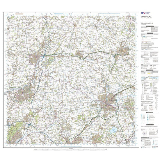 Landranger Active 167 Chelmsford, Harlow & Bishop's Stortford Map With Digital Version