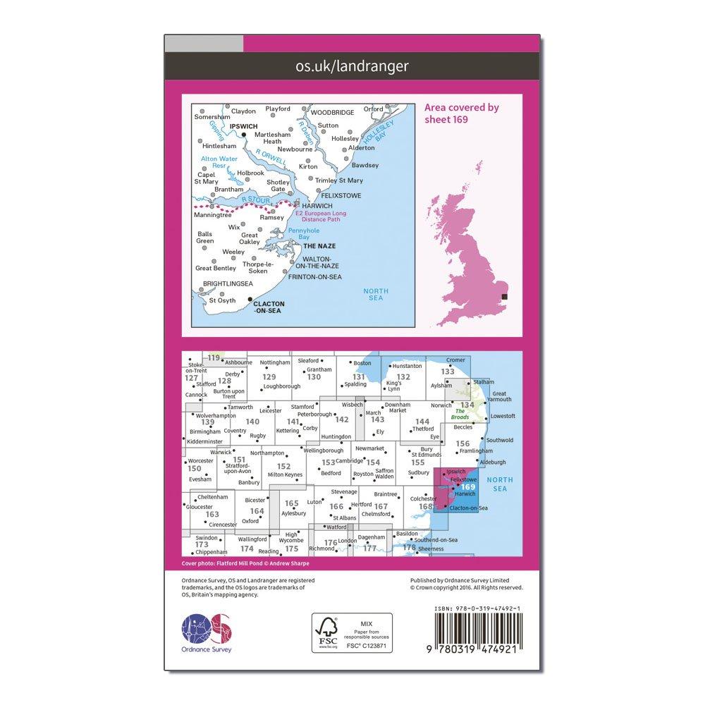 Landranger Active 169 Ipswich, The Naze & Clacton-on-Sea Map With Digital Version