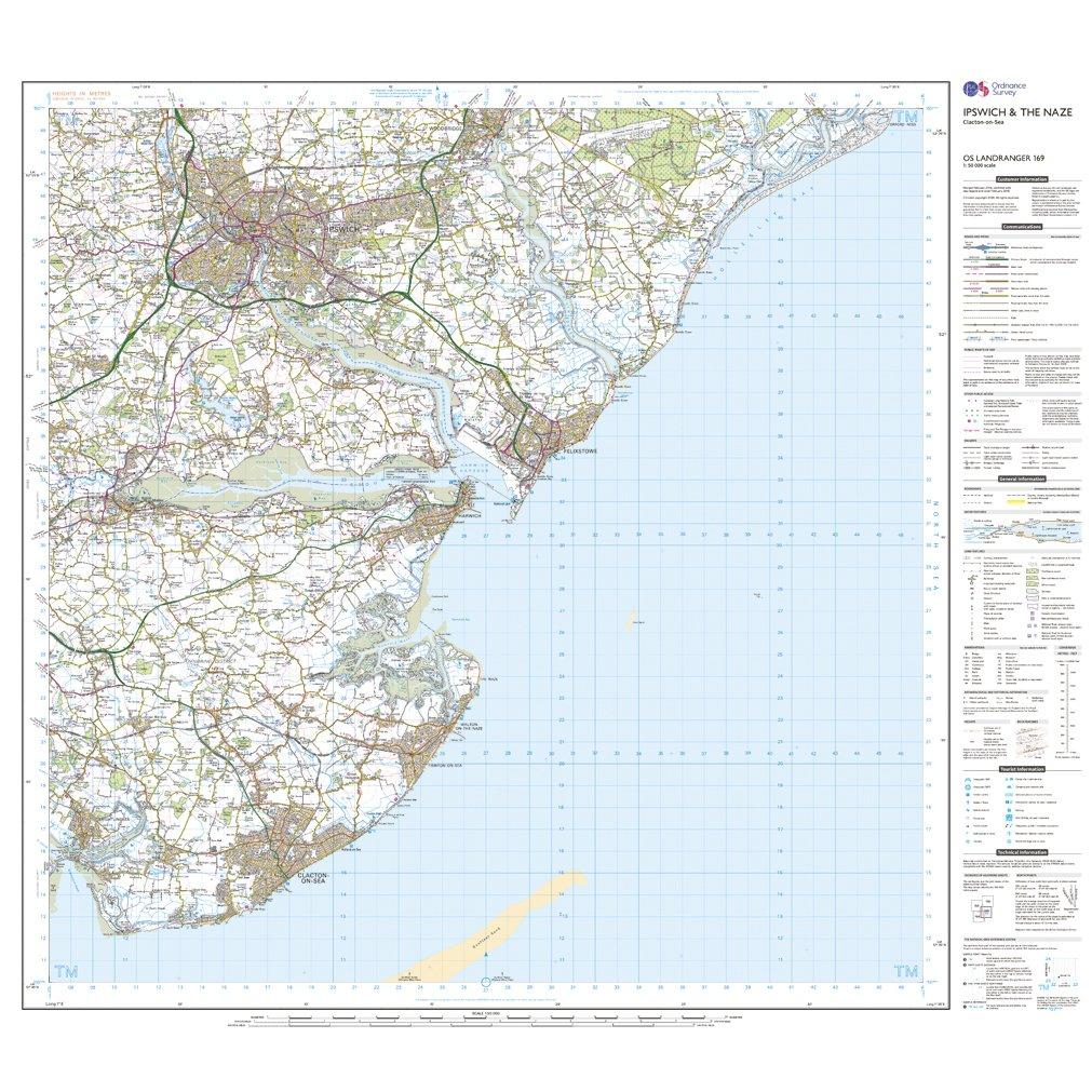 Landranger Active 169 Ipswich, The Naze & Clacton-on-Sea Map With Digital Version