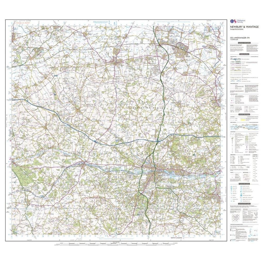 Landranger Active 174 Newbury & Wantage, Hungerford & Didcot Map With Digital Version