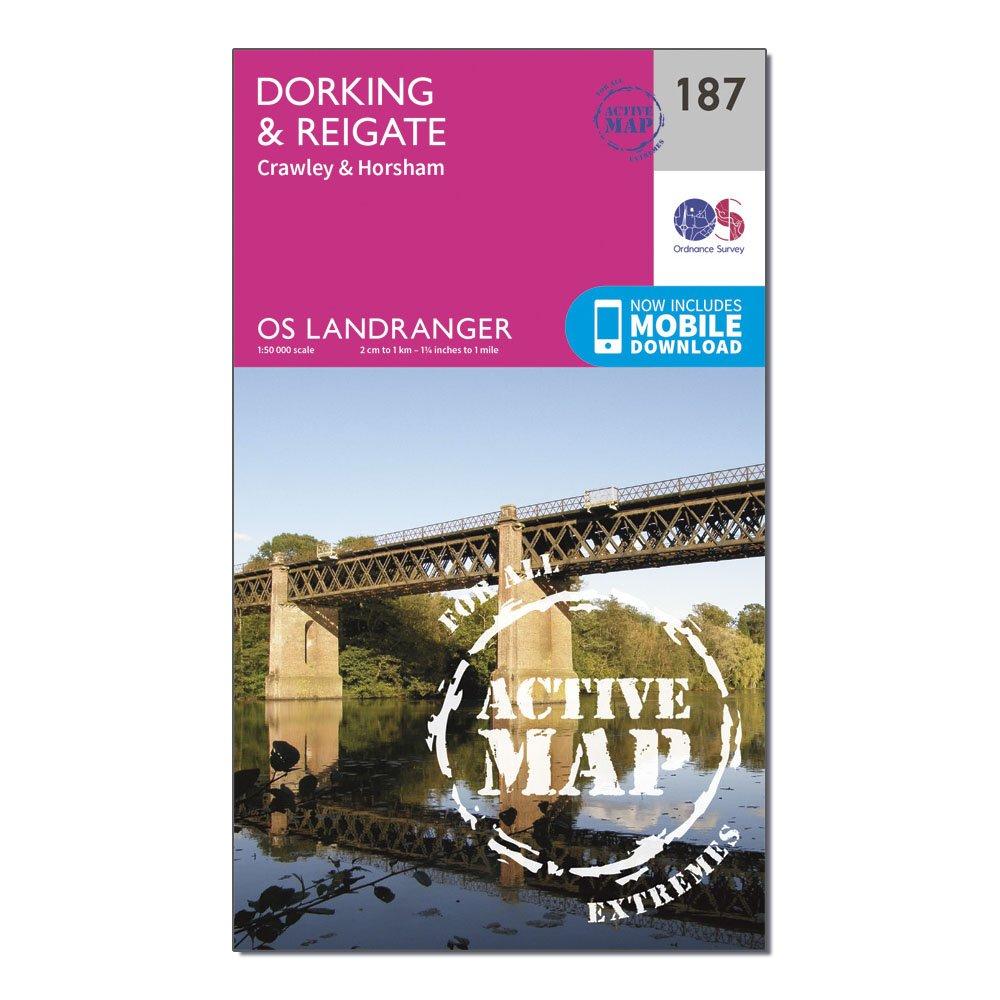 Landranger Active 187 Dorking, Reigate & Crawley Map With Digital Version