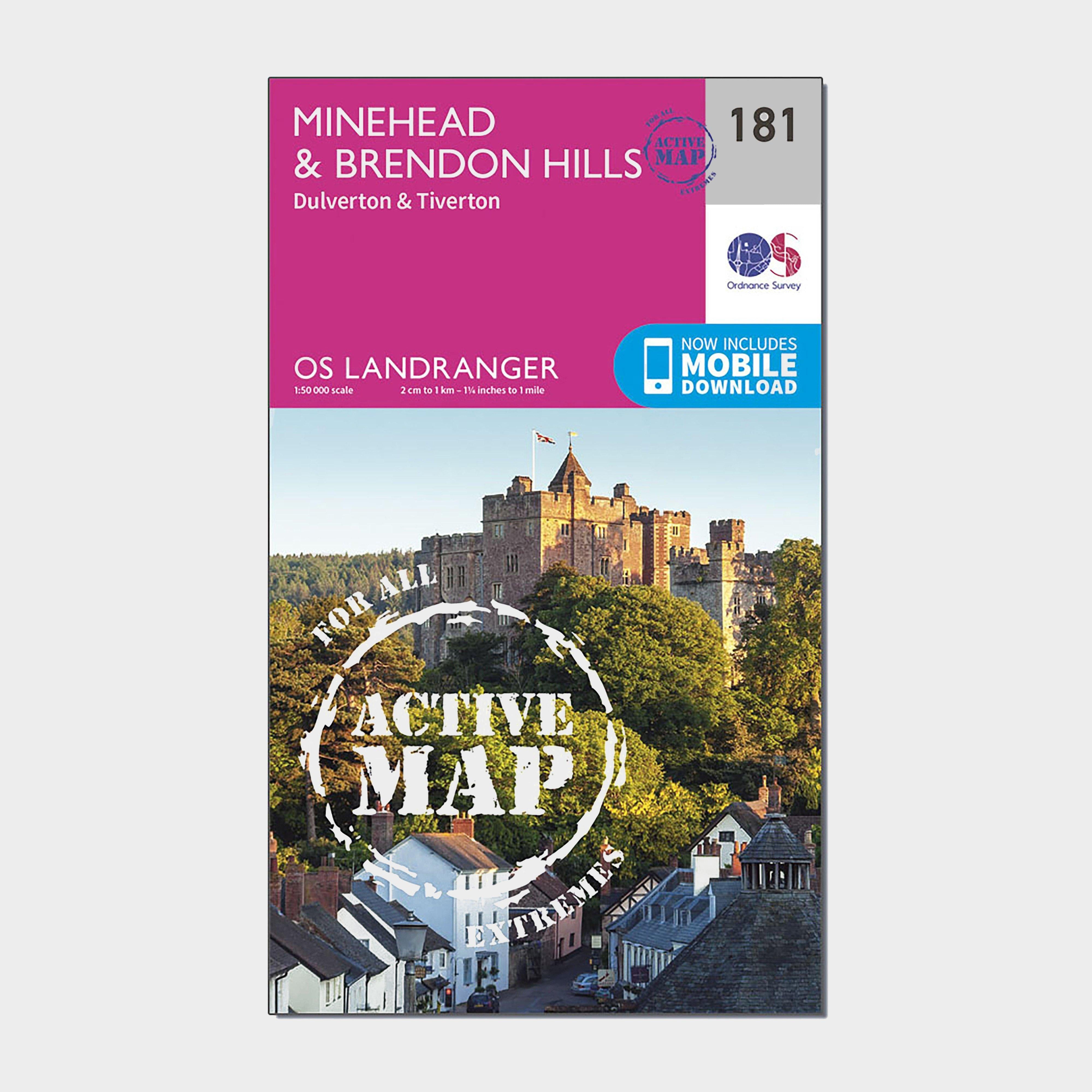 Landranger Active 181 Minehead & Brendon Hills, Dulverton & Tiverton Map With Digital Version