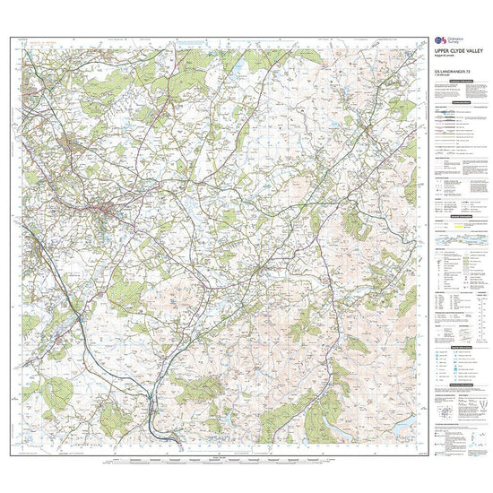 Landranger Active 72 Upper Clyde Valley, Biggar & Lanark Map With Digital Version