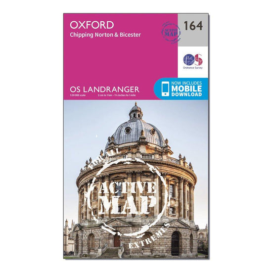 Landranger Active 164 Oxford, Chipping Norton & Bicester Map With Digital Version