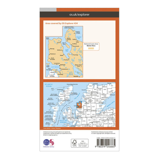 Explorer 434 Gairloch & Loch Ewe Map With Digital Version