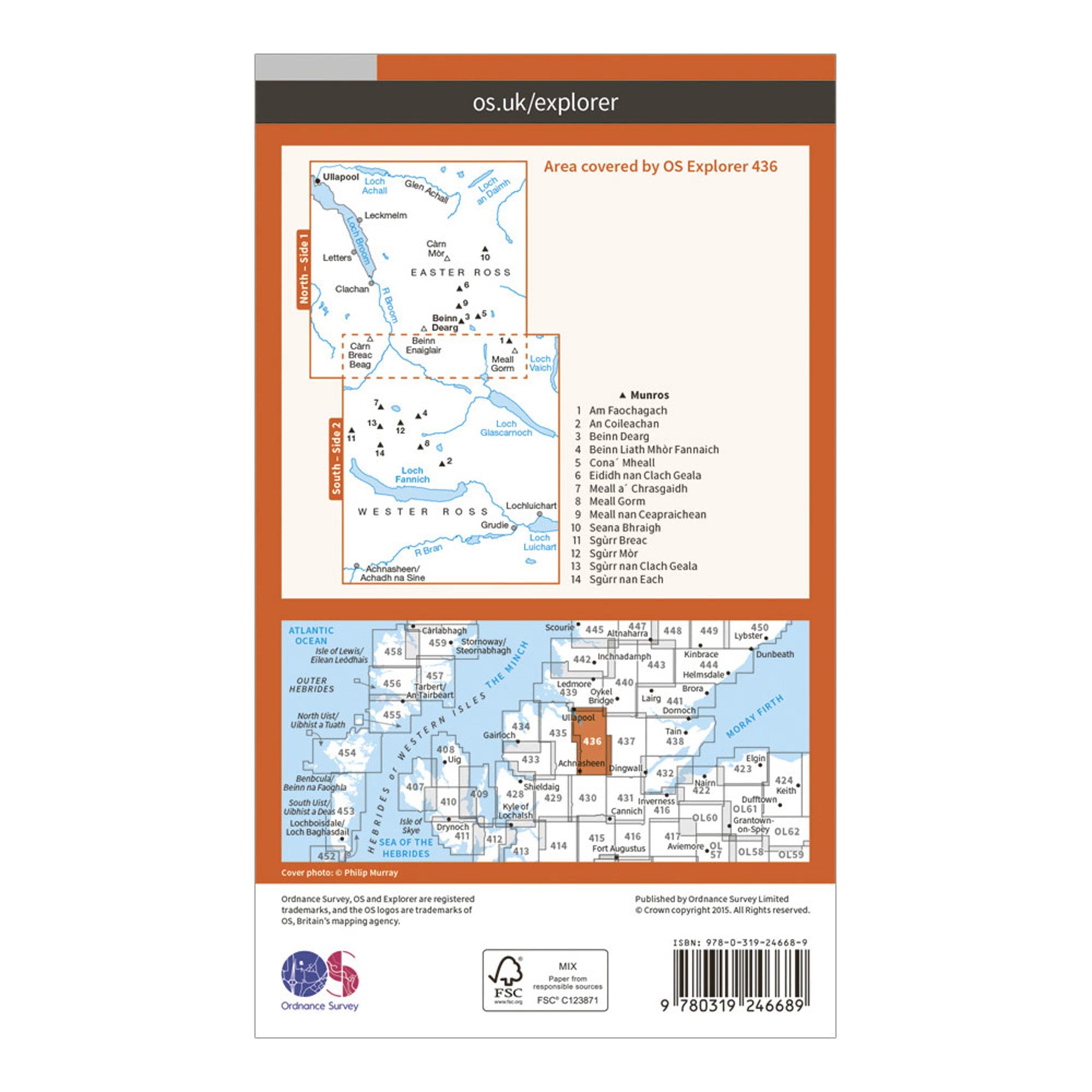 Explorer 436 An Teallach & Slioch Map With Digital Version