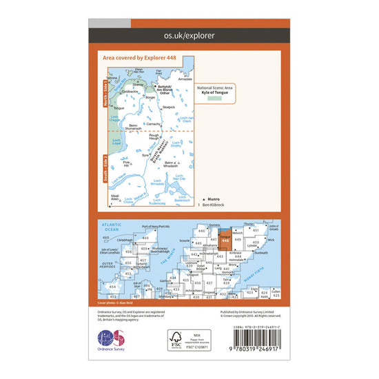 Explorer 448 Strath Naver & Loch Loyal Map With Digital Version