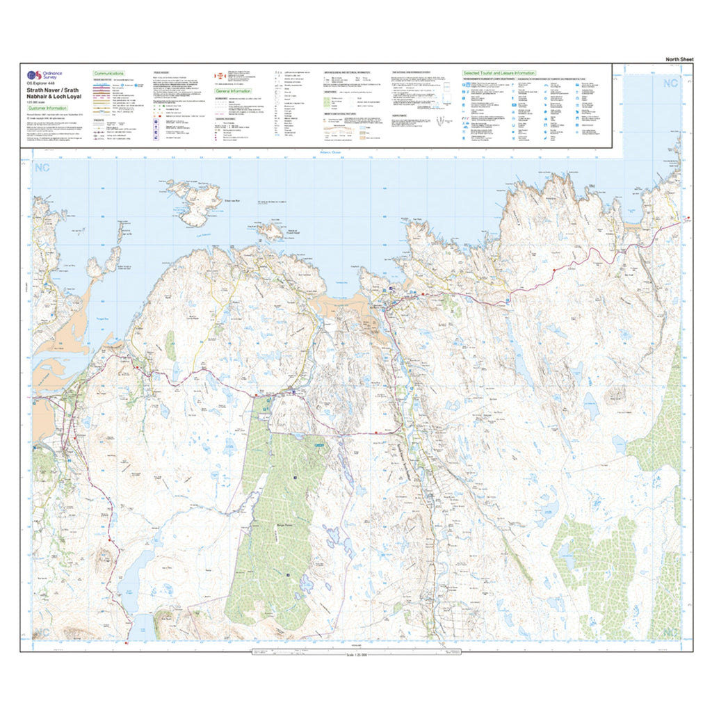 Explorer 448 Strath Naver & Loch Loyal Map With Digital Version