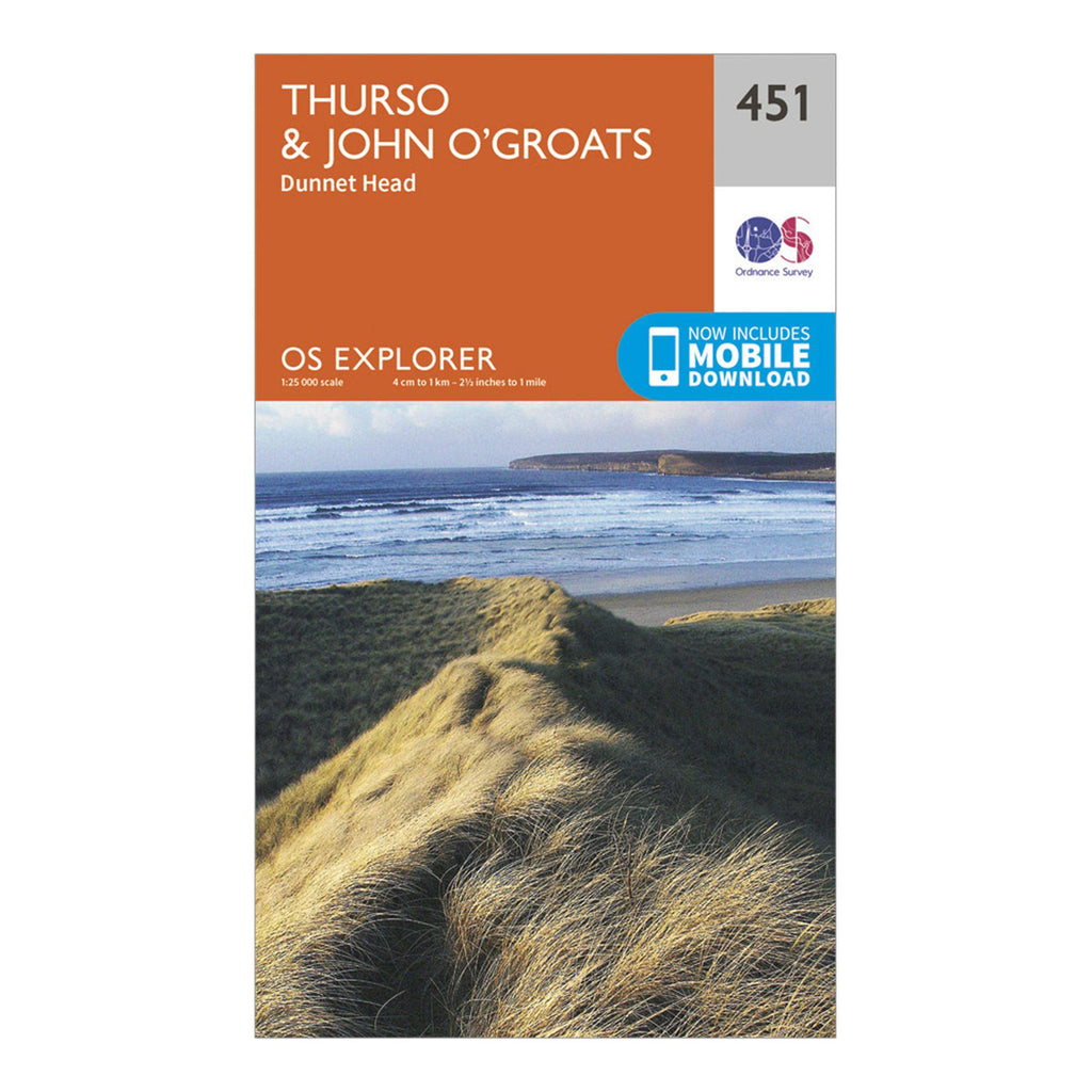 Explorer 451 Thurso & John o’Groats Map With Digital Version