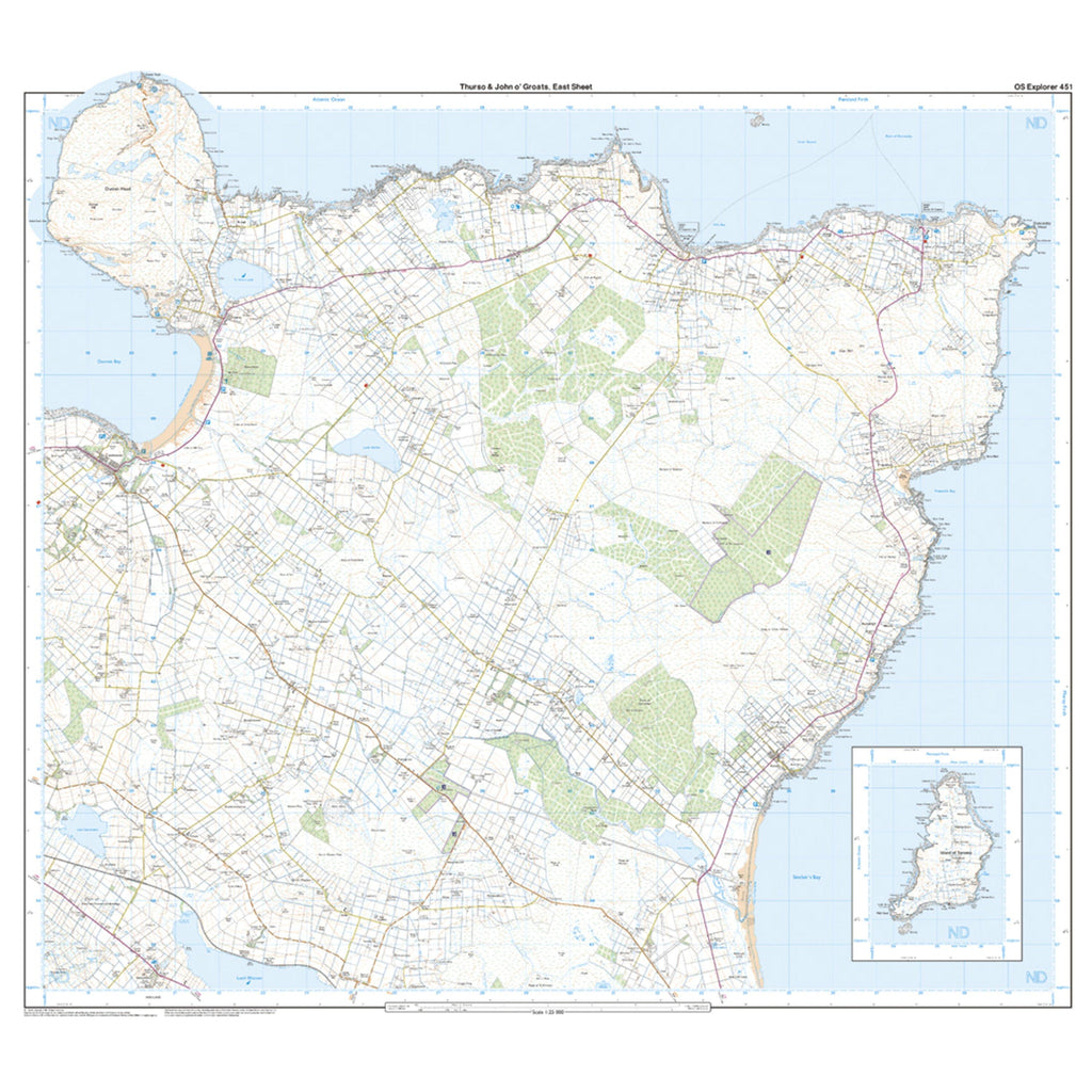 Explorer 451 Thurso & John o’Groats Map With Digital Version