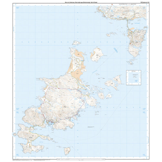 Explorer 452 Barra & Vatersay Map With Digital Version