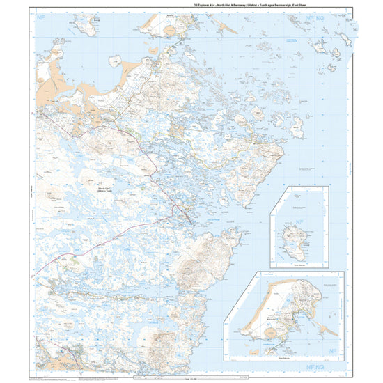 Explorer 454 North Uist & Berneray Map With Digital Version