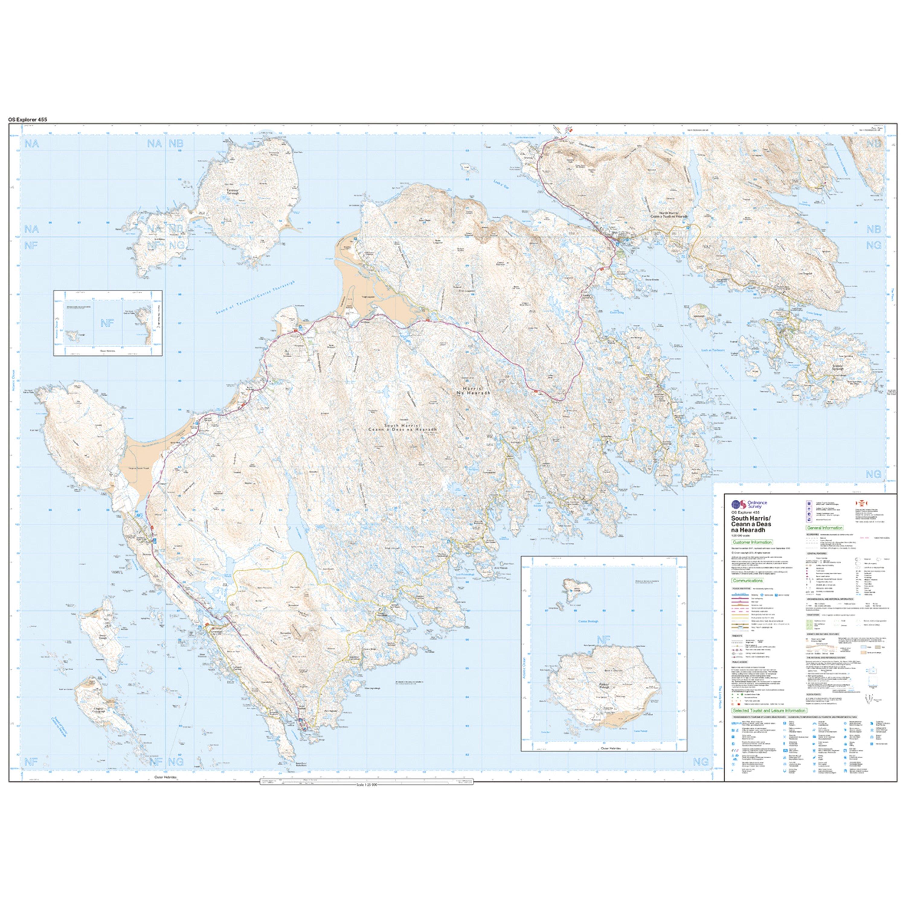 Explorer 455 South Harris Map With Digital Version