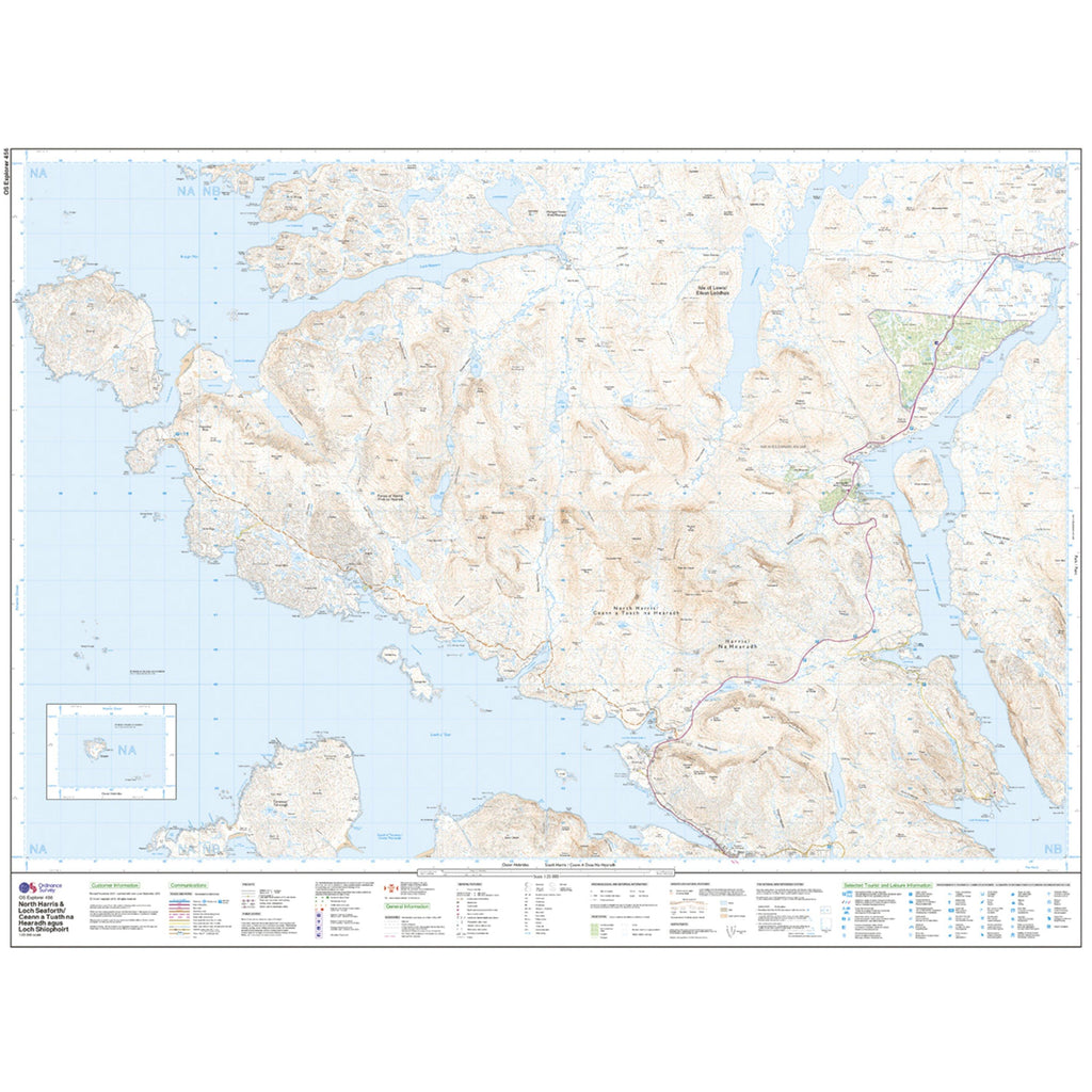 Explorer 456 North Harris & Loch Seaforth Map With Digital Version