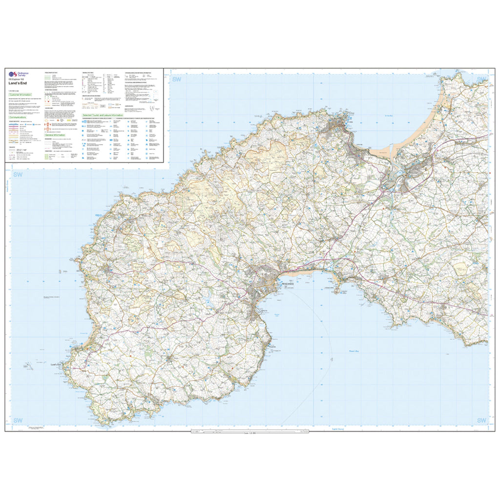 Explorer 102 Land’s End Map With Digital Version