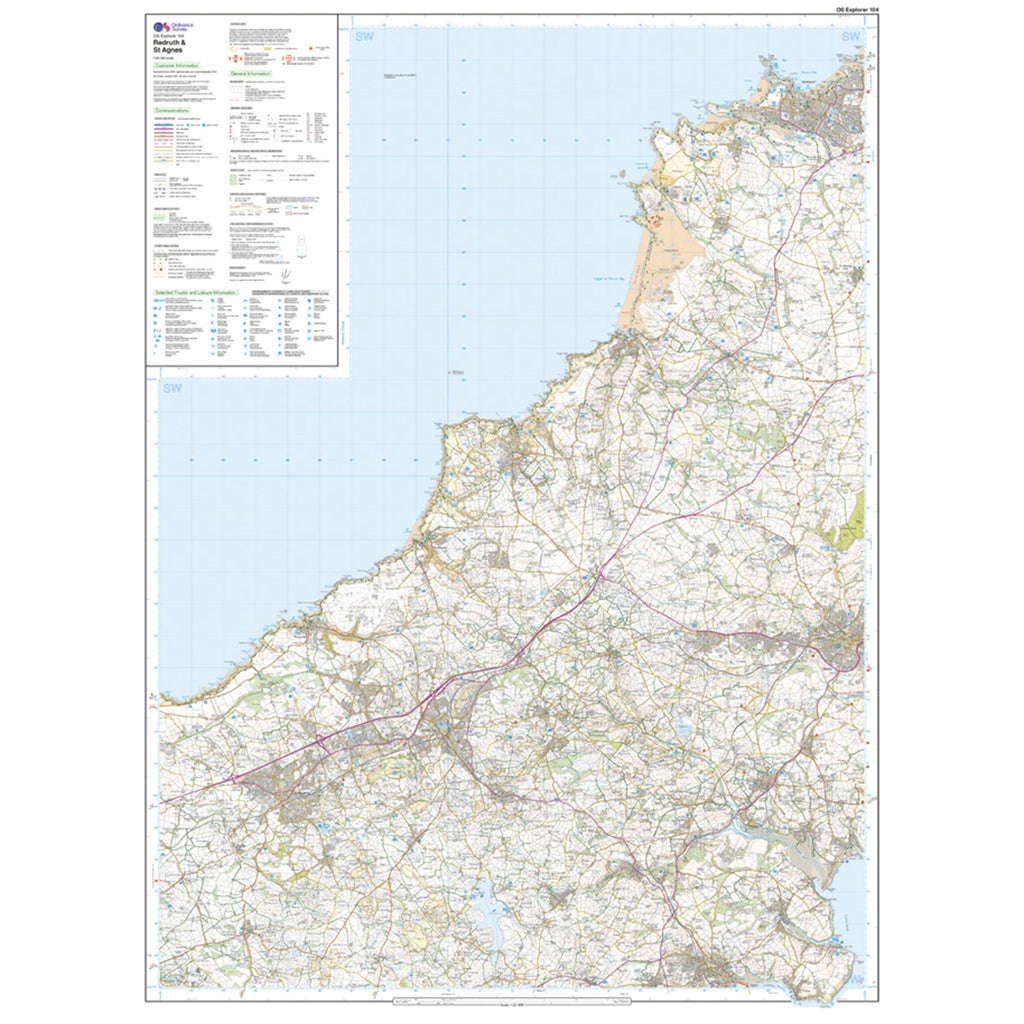 Explorer 104 Redruth & St Agnes Map With Digital Version