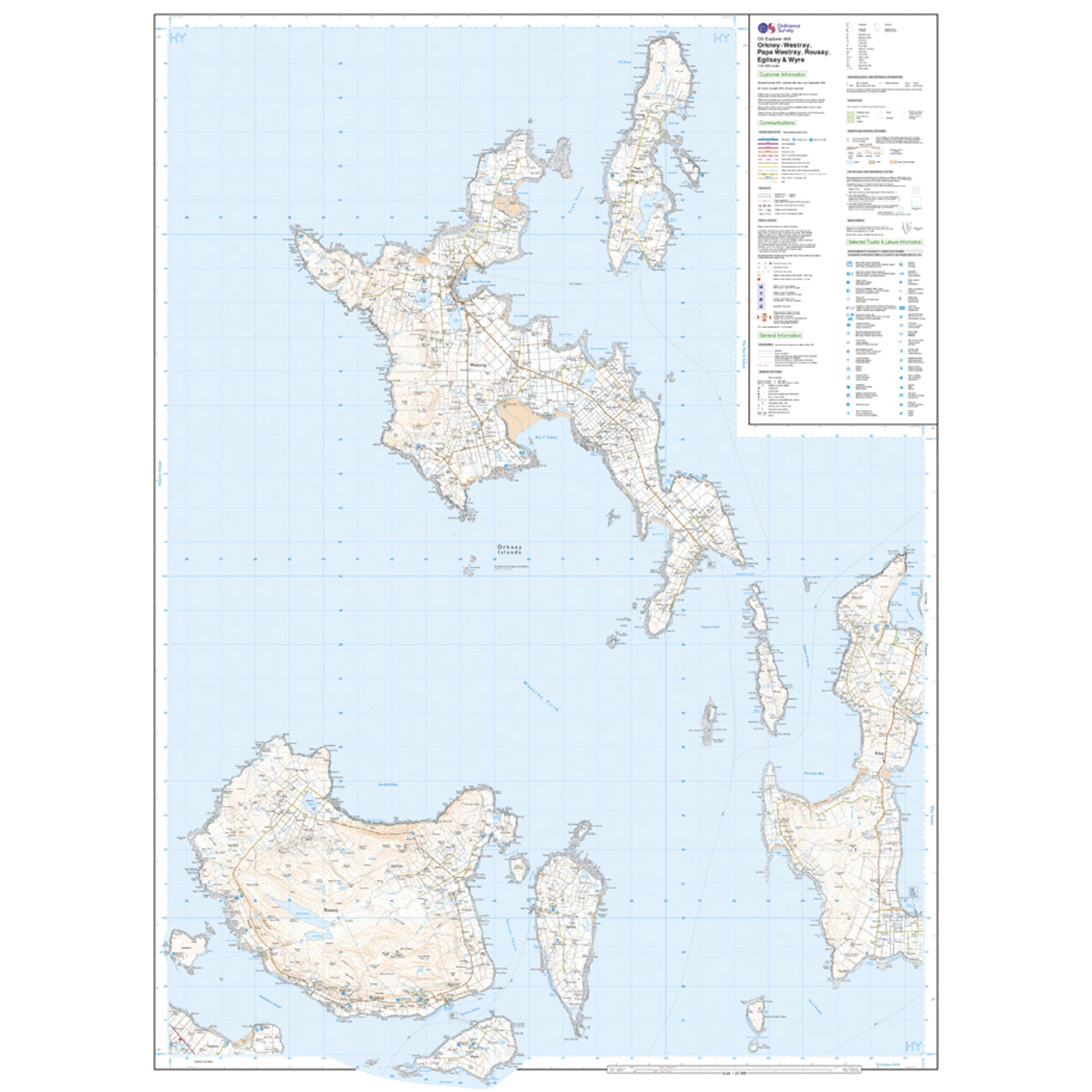 Explorer 464 Orkney Map With Digital Version