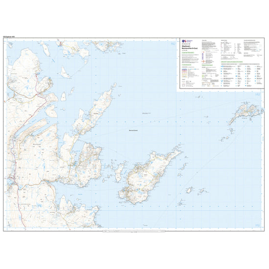 Explorer 468 Shetland – Mainland North East Map With Digital Version