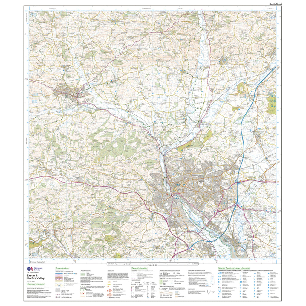 Explorer 114 Exeter & The Exe Valley Map With Digital Version