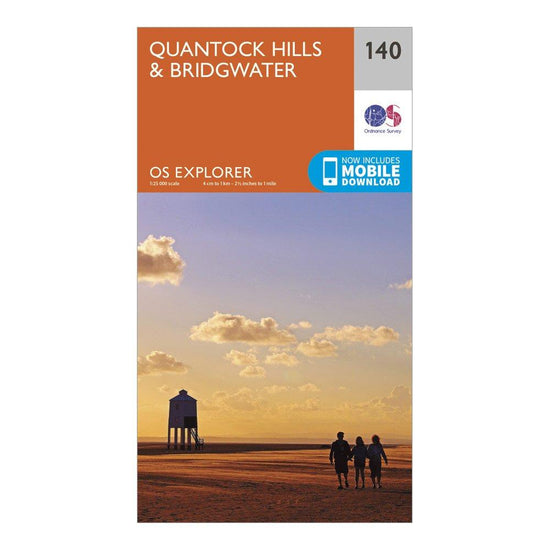 Explorer 140 Quantock Hills & Bridgwater Map With Digital Version