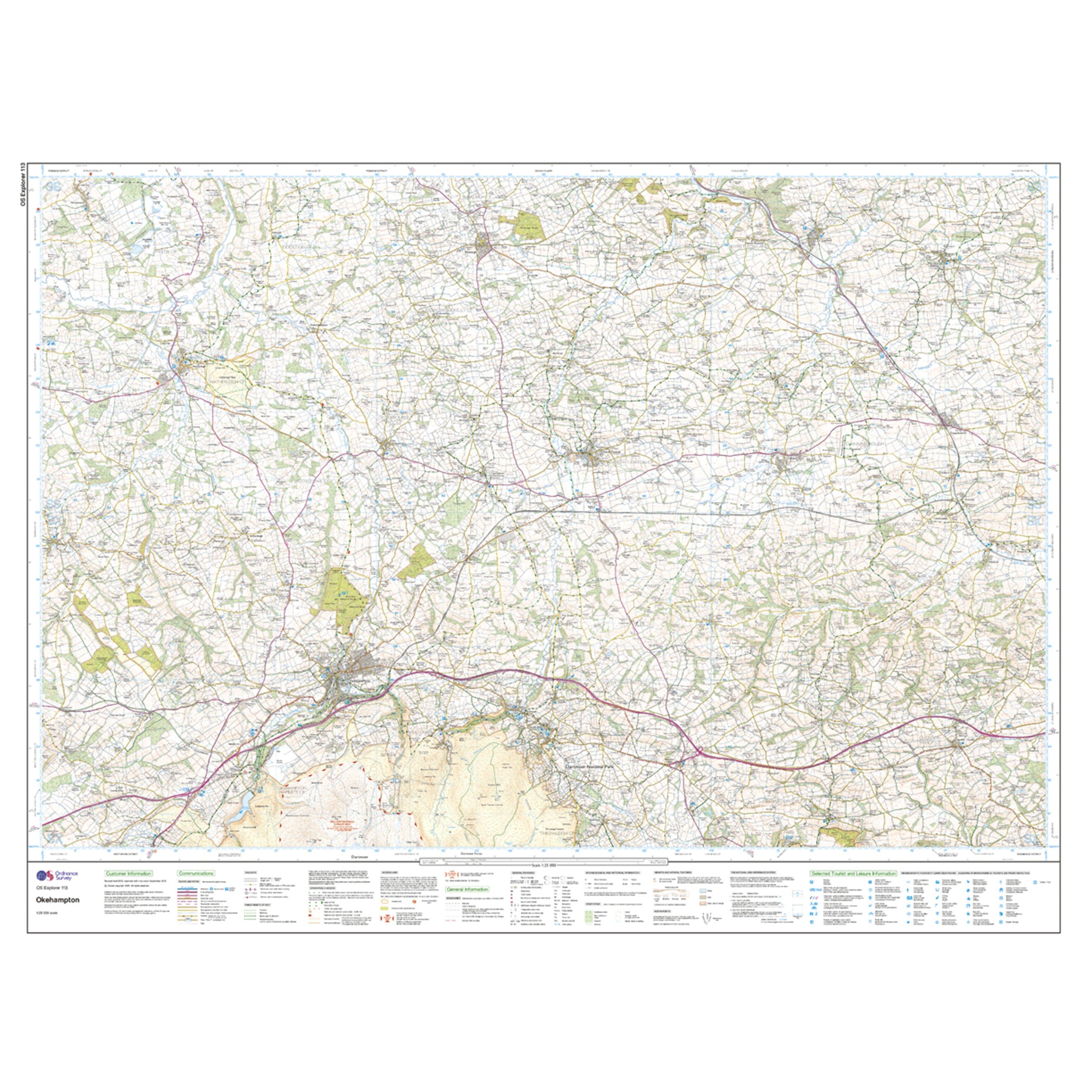 Explorer Active 113 Okehampton Map With Digital Version