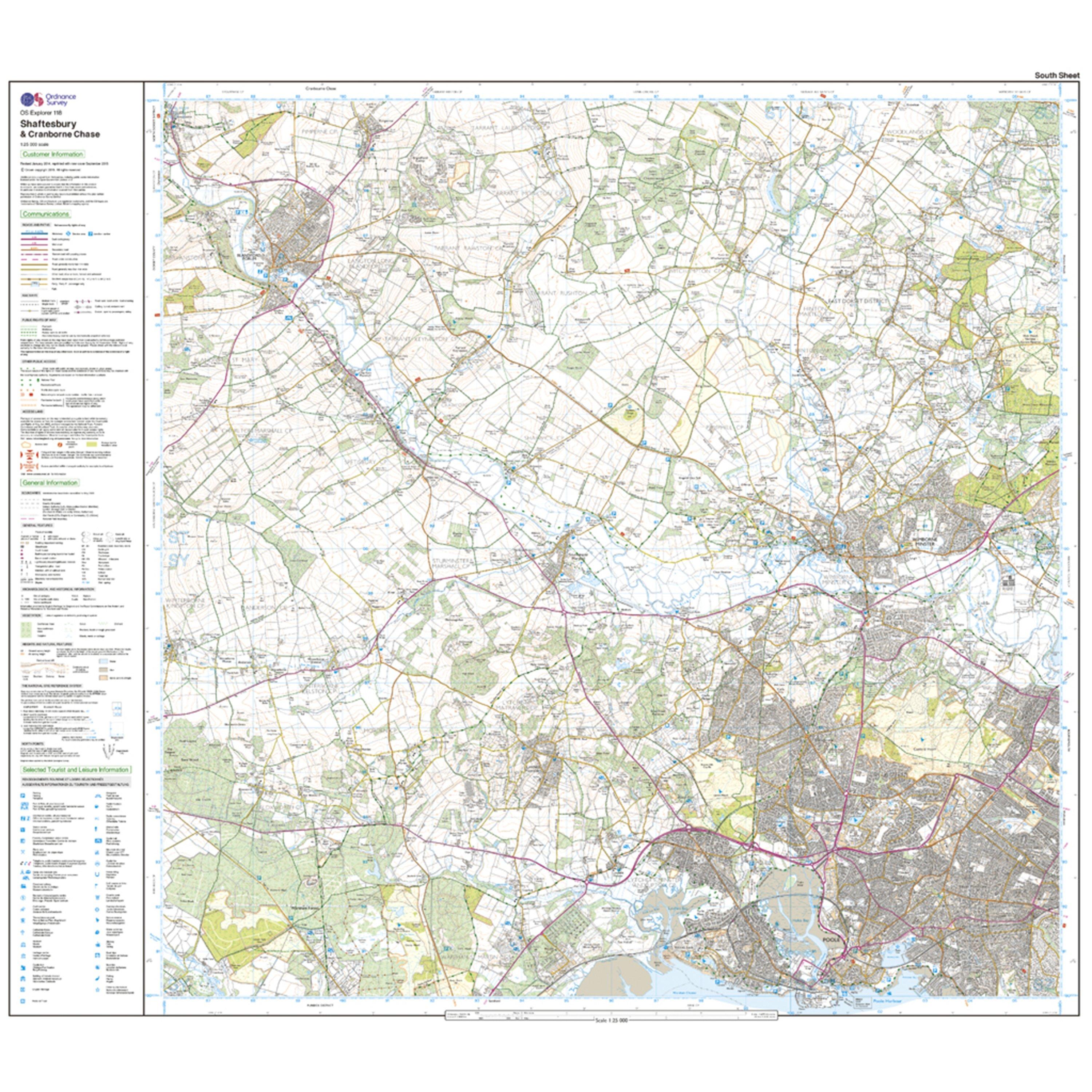 Explorer Active 118 Shaftesbury & Cranborne Chase Map With Digital Version
