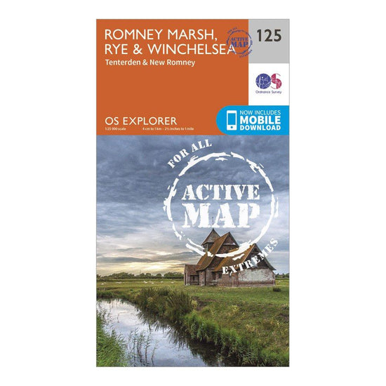 Explorer Active 125 Romneys Marsh, Rye & Winchelsea Map With Digital Version