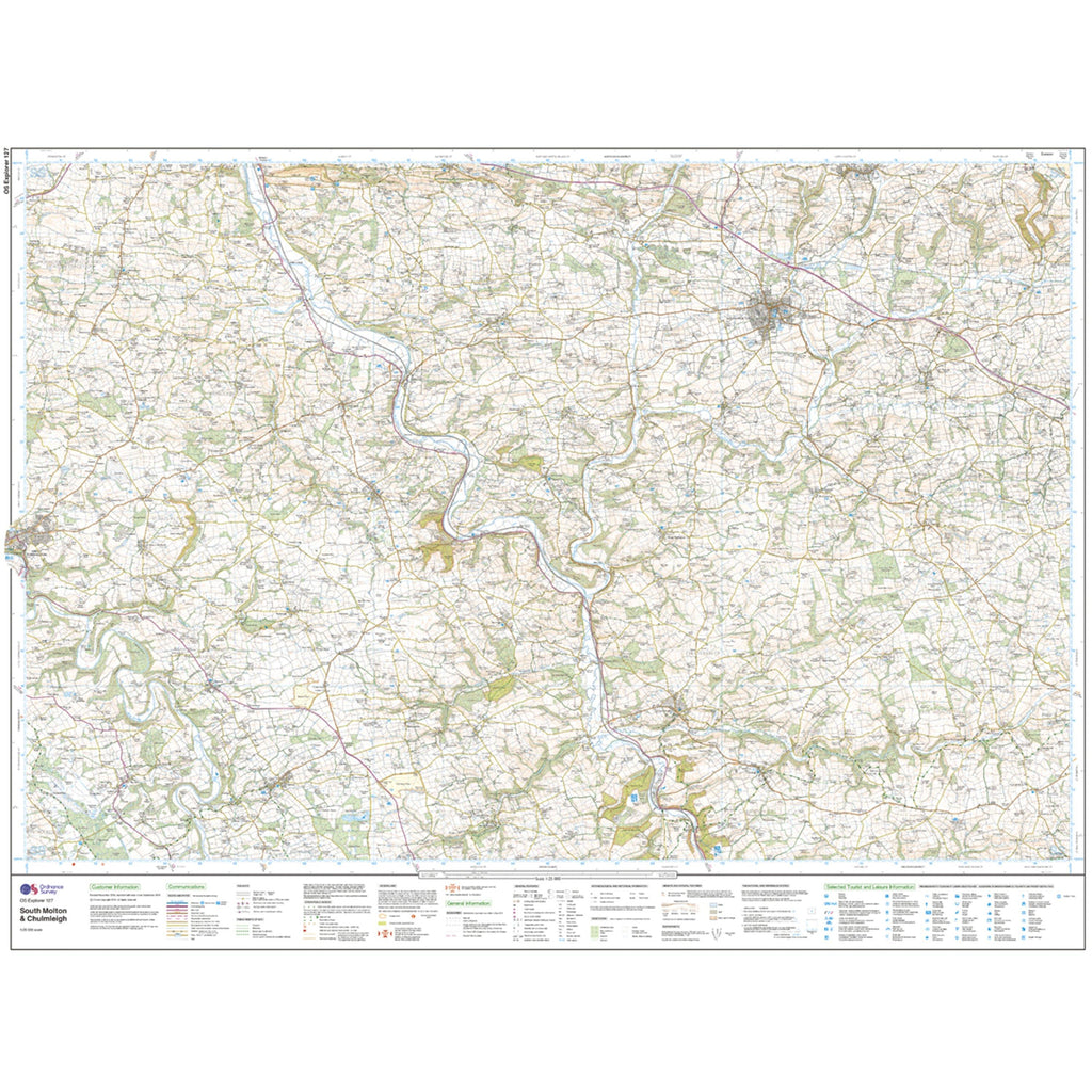 Explorer Active 127 South Molton & Chulmleigh Map With Digital Version
