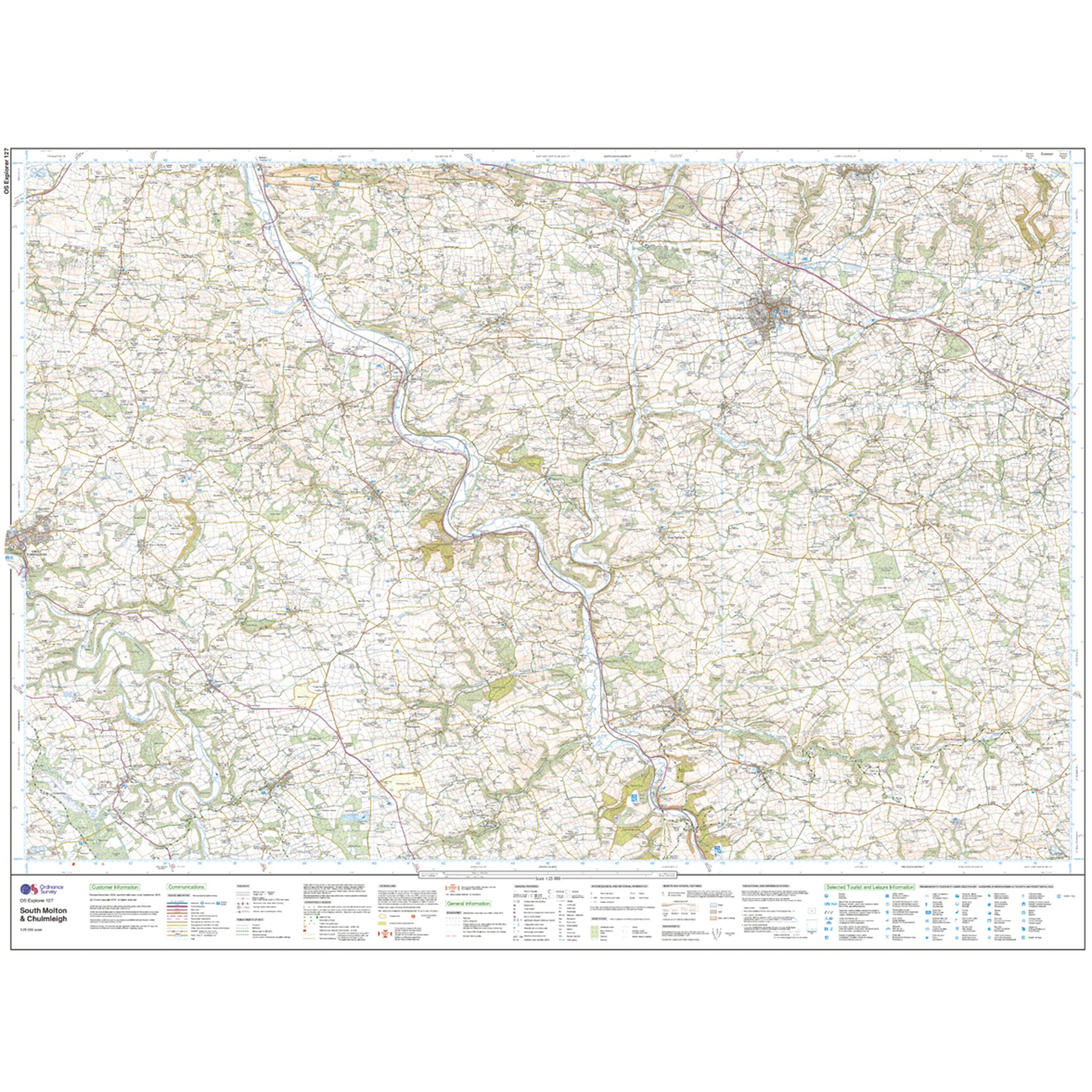 Explorer Active 127 South Molton & Chulmleigh Map With Digital Version