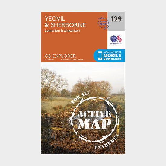 Explorer Active 129 Yeovil & Sherbourne Map With Digital Version